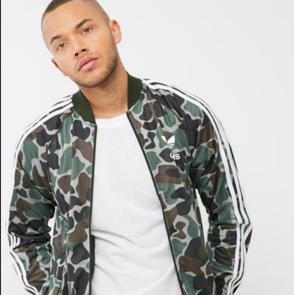 MENS Adidas Originals Camouflage Track Jacket - Picture 2 of 8